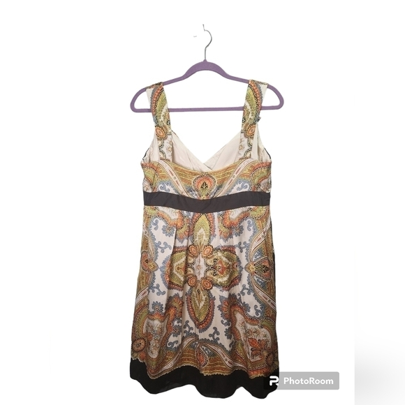 100% Silk Muse for Boston Proper Paisley Dress Sz.14 - Picture 4 of 8